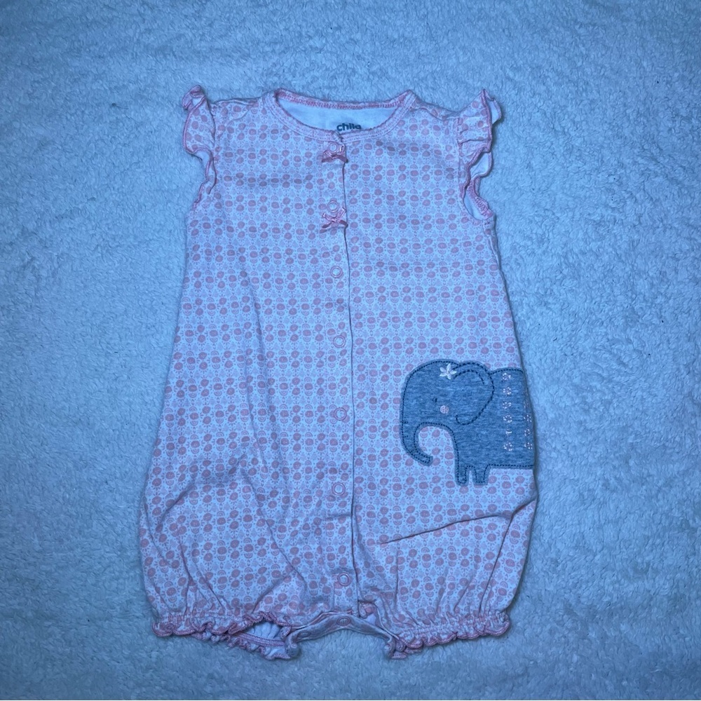 Carter's Pink Elephant Romper